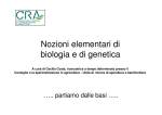 Nozioni elementari di biologia e di genetica