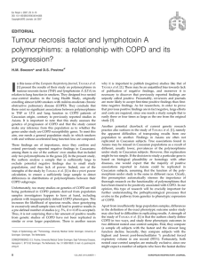 Tumour necrosis factor and lymphotoxin A progression? EDITORIAL