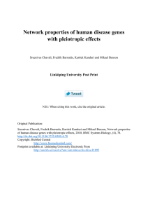 Network properties of human disease genes with pleiotropic effects