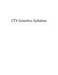 CTY Genetics Syllabus