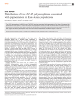 OCA2 polymorphisms associated Distribution of two with pigmentation in East-Asian populations DATA REPORT