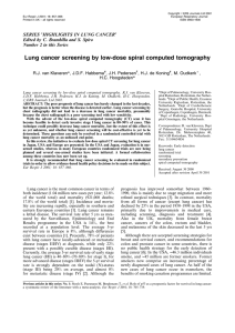 Lung cancer screening by low-dose spiral computed tomography