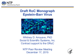 Draft RoC Monograph Epstein-Barr Virus