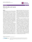 Mitochondria and cancer Open Access Navdeep S Chandel