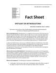     Fact Sheet  SPOTLIGHT ON RETINOBLASTOMA   