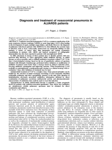 Diagnosis and treatment of nosocomial pneumonia in ALI/ARDS patients