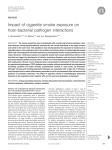 Impact of cigarette smoke exposure on host–bacterial pathogen interactions REVIEW J. Garmendia*