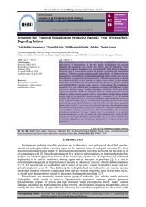 Advances in Environmental Biology Degrading Isolates