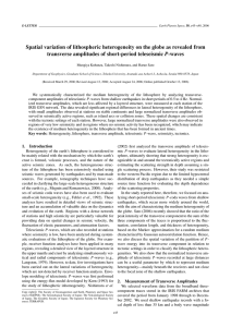 Spatial variation of lithospheric heterogeneity on the globe as revealed... P Mungiya Kubanza, Takeshi Nishimura, and Haruo Sato