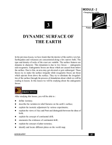 3 DYNAMIC SURFACE OF THE EARTH MODULE - 2