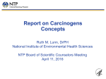 Report on Carcinogens Concepts