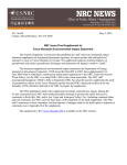 NRC Issues Final Supplement to Yucca Mountain Environmental Impact Statement
