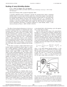 Scaling of nano-Schottky-diodes