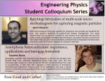 Engineering Physics Student Colloquium Series July 2, 2015 4:30-6:00