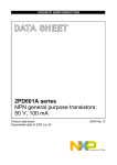 DATA  SHEET 2PD601A series NPN general purpose transistors; 50 V, 100 mA