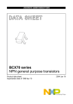 DATA  SHEET BCX70 series NPN general purpose transistors