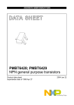 DATA  SHEET PMBT6428; PMBT6429 NPN general purpose transistors