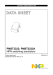 DATA  SHEET PMST2222; PMST2222A NPN switching transistors