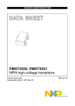 DATA  SHEET PMST5550; PMST5551 NPN high-voltage transistors