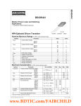 BD439/ 441 NPN Epitaxial Silicon Transistor Absolute Maximum Ratings