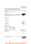 ZXMN2A02N8 20V N-CHANNEL ENHANCEMENT MODE MOSFET SUMMARY V