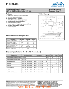 PH3134-20L Radar Pulsed Power Transistor M/A-COM Products