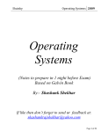Operating Systems (Notes to prepare in 1 night before Exam)