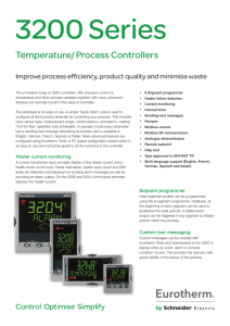 3200 Series Temperature/ Process Controllers
