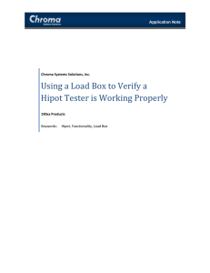 Using a Load Box to Verify a