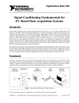Signal Conditioning Fundamentals for PC-Based Data Acquisition Systems Application Note 048 Introduction