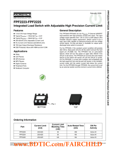 FPF2223-FPF2225 Integrated Load Switch with Adjustable High Precision Current Limit FP F2
