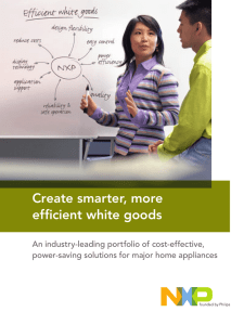 Create smarter, more efﬁ cient white goods An industry-leading portfolio of cost-effective,