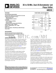 DC to 50 MHz, Dual I/Q Demodulator and Phase Shifter AD8333