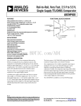 Rail-to-Rail, Very Fast, 2.5 V to 5.5 V, Single-Supply TTL/CMOS Comparator ADCMP603