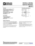 1500 MHz to 2500 MHz Quadrature Modulator ADL5372