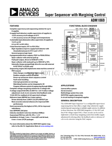 Super Sequencer with Margining Control ADM1069  FEATURES