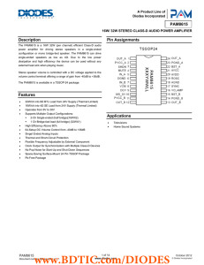 PAM8615 Description Pin Assignments
