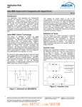 Application Note GaAs MMIC Based Control Components with Integral Drivers  Introduction