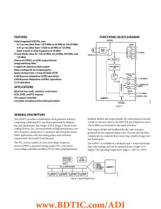 FEATURES FUNCTIONAL BLOCK DIAGRAM