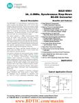 MAX16961 3A, 2.2MHz, Synchronous Step-Down DC-DC Converter General Description