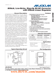 MAX1765 800mA, Low-Noise, Step-Up DC-DC Converter with 500mA Linear Regulator General Description