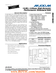 MAX19693 12-Bit, 4.0Gsps High-Dynamic Performance Wideband DAC General Description