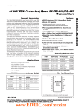 MAX3040–MAX3045 ±10kV ESD-Protected, Quad 5V RS-485/RS-422 Transmitters General Description