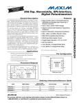 MAX5422/MAX5423/MAX5424 256-Tap, Nonvolatile, SPI-Interface, Digital Potentiometers General Description