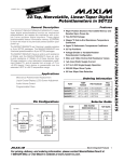 MAX5471/MAX5472/MAX5474/MAX5475 32-Tap, Nonvolatile, Linear-Taper Digital Potentiometers in SOT23 General Description