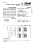 MAX6953 2-Wire Interfaced, 2.7V to 5.5V, 4-Digit 5 7 Matrix LED Display Driver