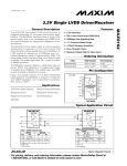 MAX9164 3.3V Single LVDS Driver/Receiver General Description Features