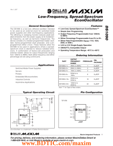 DS1090 Low-Frequency, Spread-Spectrum EconOscillator General Description