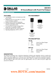 DS1810 5V EconoReset with Push-Pull Output FEATURES PIN ASSIGNMENT