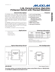 MAX890L 1.2A, Current-Limited, High-Side P-Channel Switch with Thermal Shutdown General Description